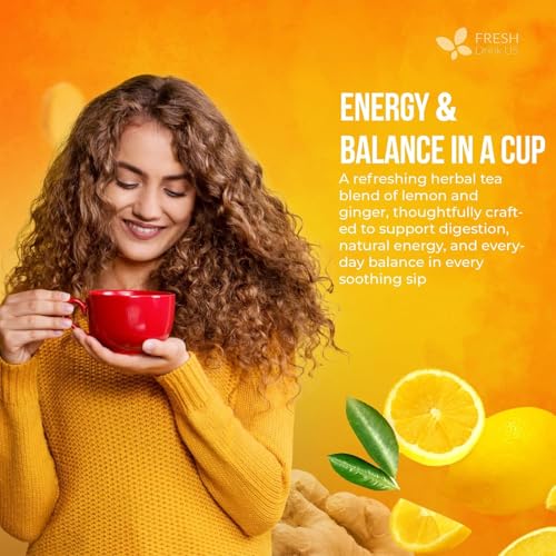 Premium 150 Bags Lemon Ginger Tea (1 Count)