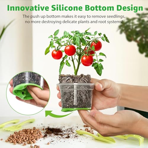 Clear Nursery Pots with Silicone Base (60 Count)
