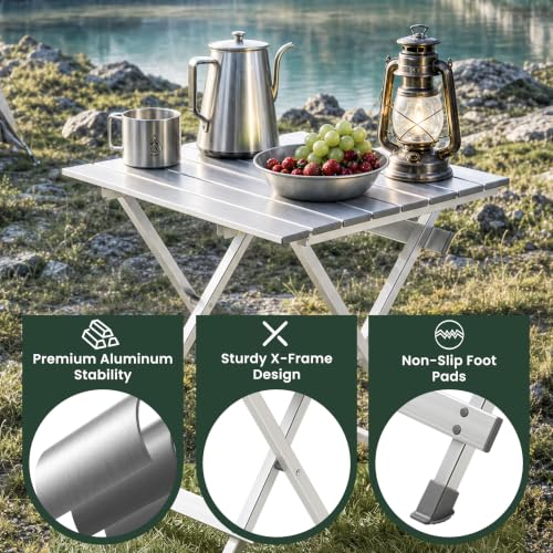 Folding Camping Table (Silver-new)