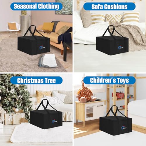 32in Outdoor Cushion Storage Bag (Black / 31.9x31.9x24in)