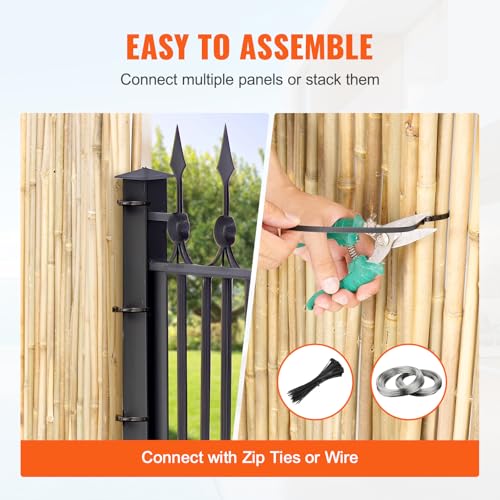 Natural Rolled Bamboo Fence (Rolled Fence / 6Ftx8Ft)