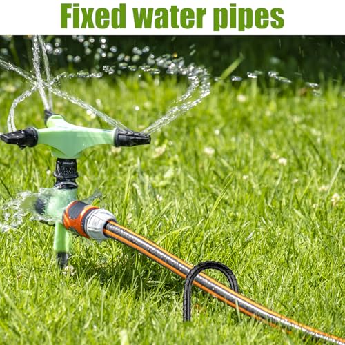 Rebar Stakes 12Inch (J-12in-1/4-32pcs / Black-J-HOOK)