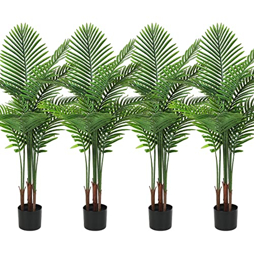 4 Pack Artificial Palm Trees 4Ft (4 feet)