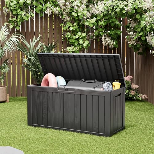 Outdoor Storage Box (Black / 82 Gallon)