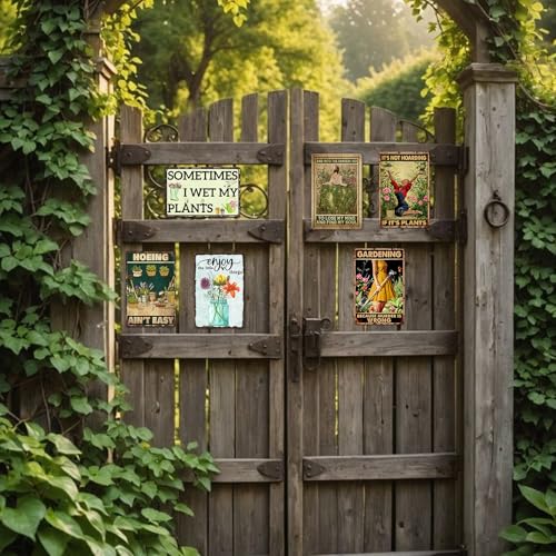 Funny Garden Decor Vintage Metal Tin Signs For Outside Plant Gifts For Women Sometimes I Wet My Plants Sign Gardening Decorations Outdoor Funny Yard Signs Garden Lover Gift Wall Decor 8x12 Inch (704)