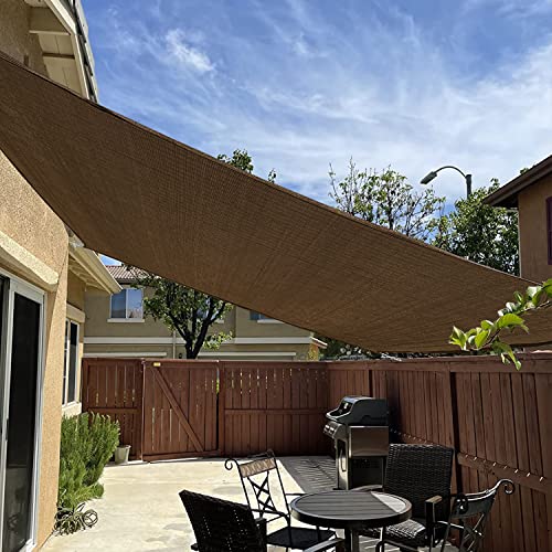 16'X16' Sun Shade Sail Brown Curved Square Customizable (Brown / 16'X16' custom)