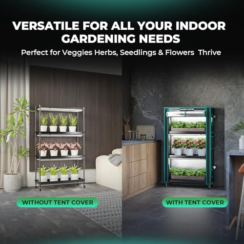 6 Tier Indoor Garden System with 225W Full Spectrum LED Lights