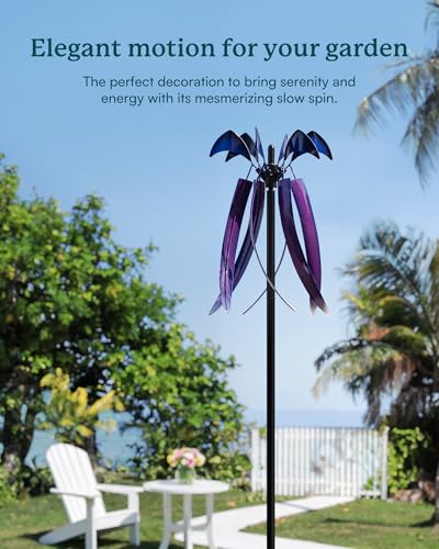 Wind Spinners for Yard Garden (Violet Cascade)