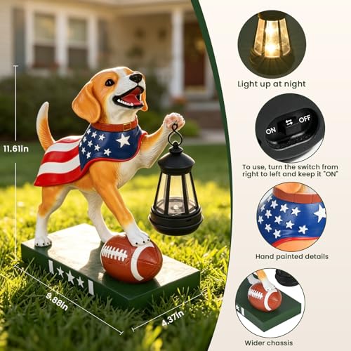 Solar Dog Garden Statues with Clearance Lights (Dog)