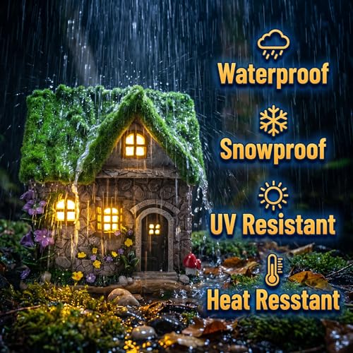 Solar Powered LED Fairy Garden Cottage (Fairy Garden Cottage)