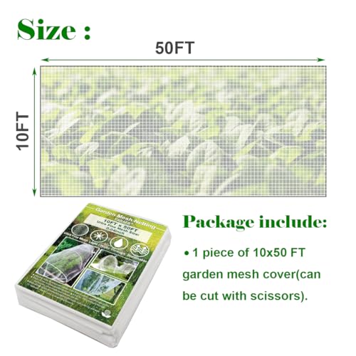 Garden Pest Netting (10x50ft Reinforced Netting)