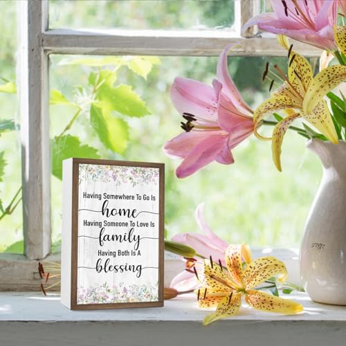 Having Somewhere To Go Is a Home Wooden Box Sign Desk Decor (Having Somewhere To Go Is a Home)