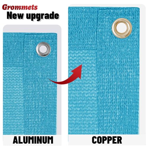 Shade Cloth 5x23 FT Sun Shade (5' x 23' custom size / Turquoise)