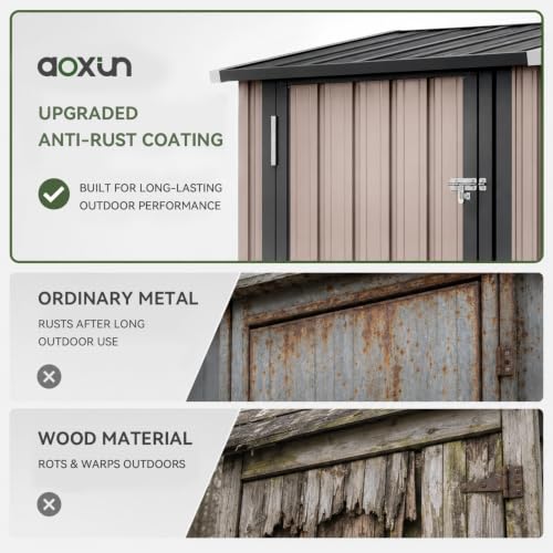 3x2 FT Outdoor Storage Shed (Brown / 3'x2')