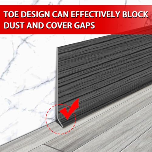 Vinyl Wall Base Rubber Baseboard Molding Trim Self Adhesive 6" Wide