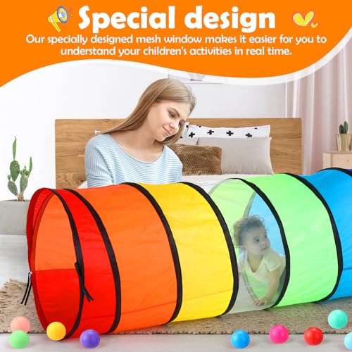 3 Pcs Giant 27.6 Inch Play Tunnel for Kids and Large Dogs