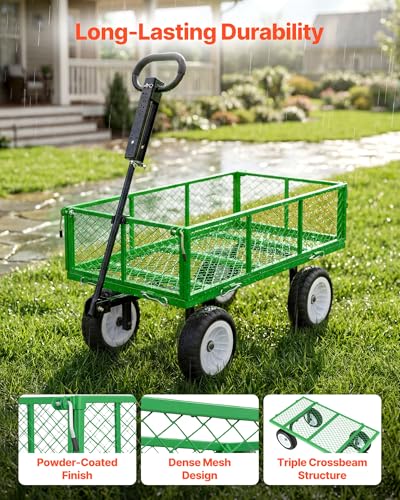 900 LBS Steel Garden Cart (Green)