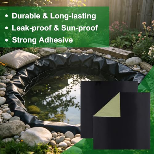2 Pcs Pond Liner Repair Kit (Pond Liner Repair-10 inch x 10 inch)