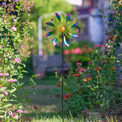 11”Metal Wind Spinners Outdoor (Purple3)