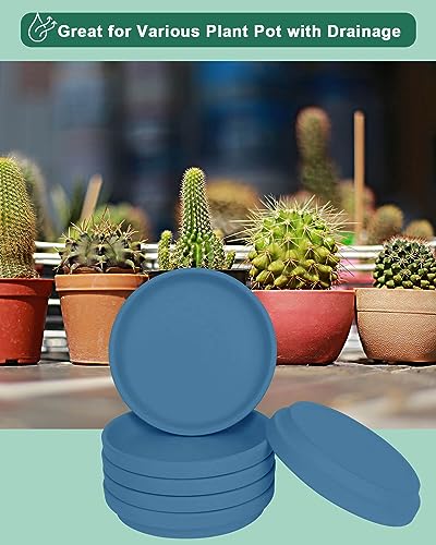 3 Inch Steel Blue Terracotta Plant Saucer Pots Tray