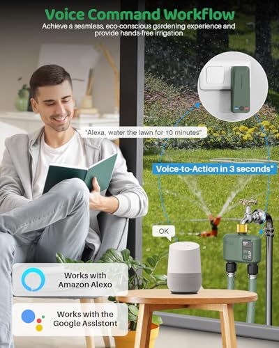 WiFi Water Timer 2 Zone for Garden Hose (2 Outlet In)