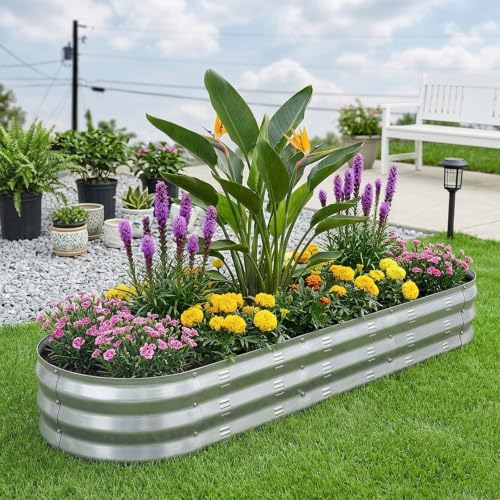 67 Inch Raised Garden Bed (Color A- Silver)