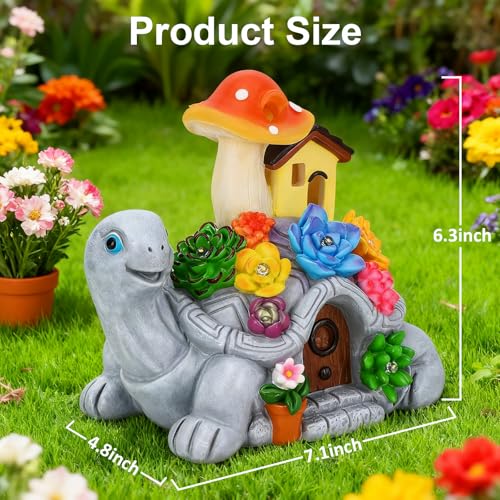 Solar Garden Decor Turtle (solar turtle statue)