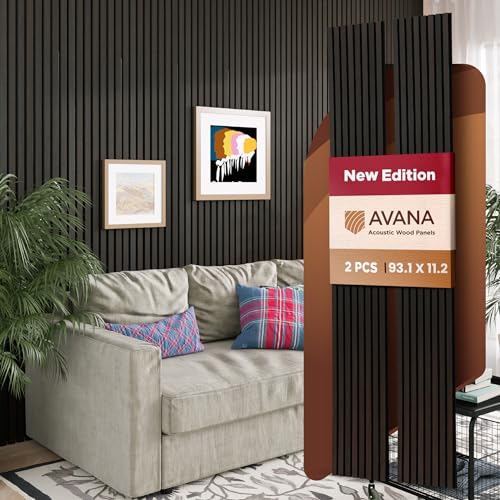 Acoustic Wood Wall Panels (Smoke Oak / 94X11 (2 PCs))