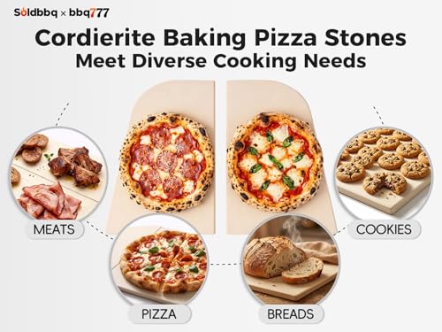Cordierite Pizza Stone Replacement Parts for Ooni Koda 2 Max Outdoor Pizza Oven (for Ooni Koda 2 Max)