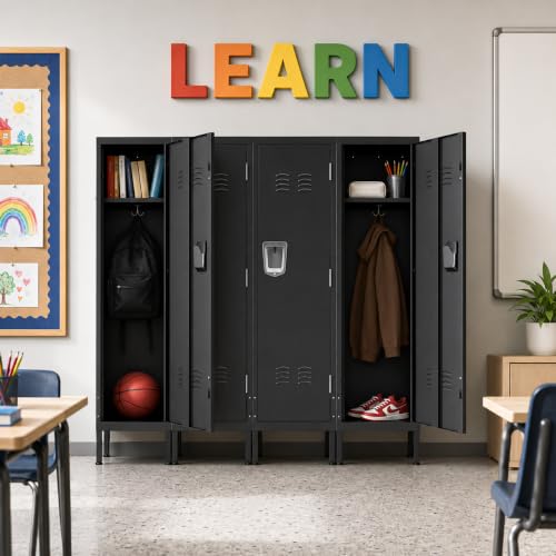 Metal Lockers for Employees (Black / 1 door)