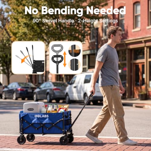 WA1 Collapsible Folding Wagon Cart (Wa1 Blue)