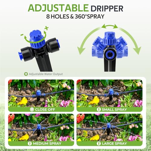 100FT Drip Irrigation Kit for Raised Beds & Gardens