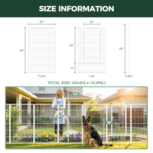 No Dig Garden Fence (White / 45"H)