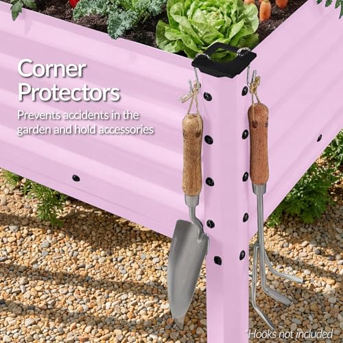 48x24x30in Galvanized Raised Garden Bed (48x24x30in / Pink)