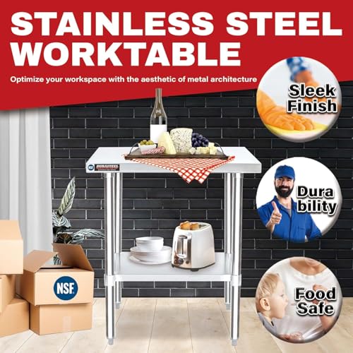 30x36 Stainless Steel Work Table (30" x 36" / Standard Table)