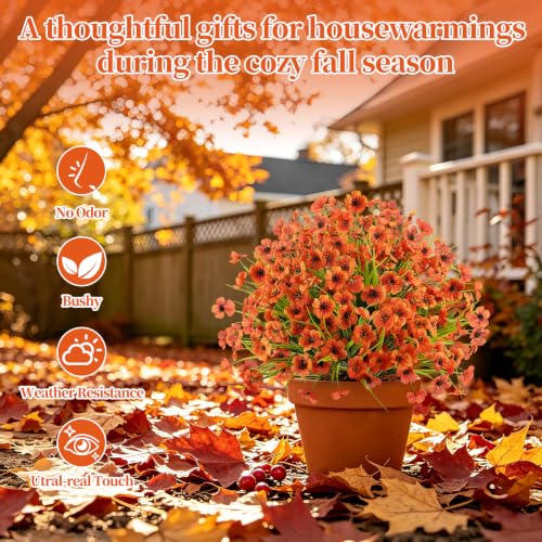 2 Pack Artificial Fall Yellow Flower Topiary Balls for Outdoor (Yellow Violet)