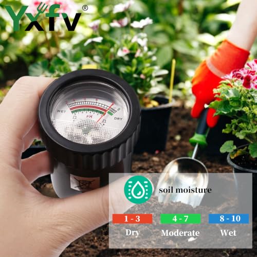 2-in-1 Soil pH Tester, No Battery Long Probe