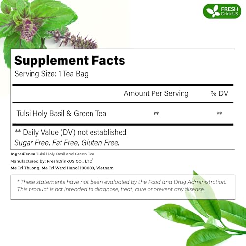 Premium 55 Tulsi Green Tea Bags (55 Teabags)