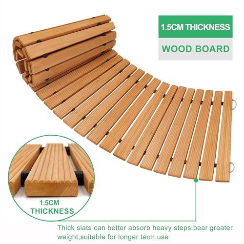 7' Wooden Garden Pathway (7ft (L) x 22in (W) / Natural-curved)