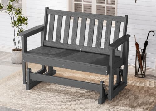 Outdoor Glider Chair (Charcoal Grey / 1 Pack)