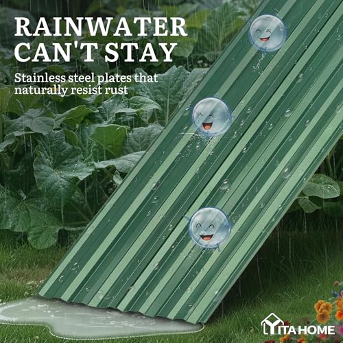 6x3x2ft Galvanized Raised Garden Bed (6x3x2ft / Green)