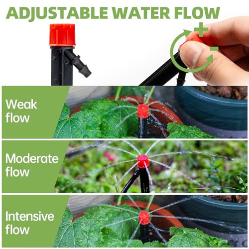 60 Pack Drip Irrigation Emitters Sprays for 1 (60 Pcs Emitters)