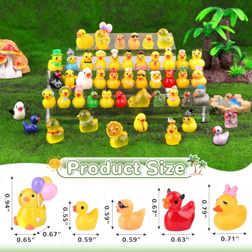 50PCS Mini Resin Ducks Little Ducks (Various Ducks-50pcs)