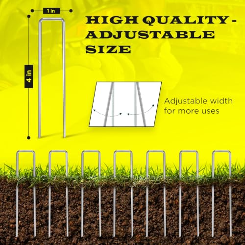 125 Pack x 4 Inch Landscape Staples Galvanised (4 Inch)