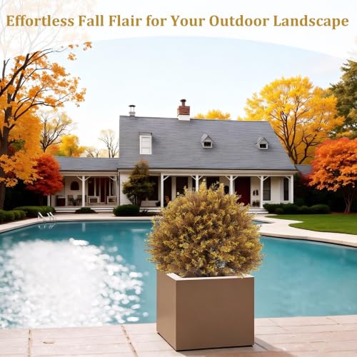24" Artificial Outdoor Fall Plants (Yellow)
