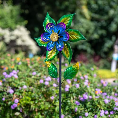 Wind Spinners Outdoor (13‘’Green Flower)