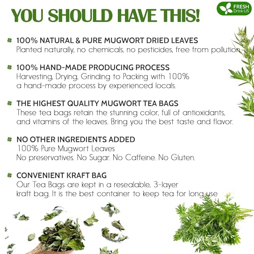 Premium 25 Mugwort Leaf Tea Bags (25 Tea Bags)