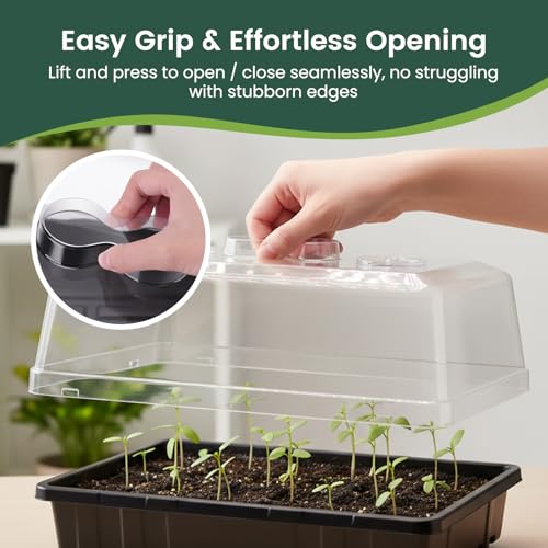 5 Pack 5" High Humidity Domes for SOLIGT 14*10.8*2.3" Seed Starting Trays (5 domes for 1014 trays)