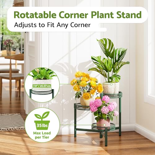 Plant Stand Indoor Outdoor (GreenFlower / 3-tiers)