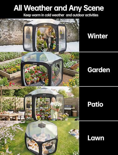Pop Up Greenhouse Tent (90.6"Tall Black Greenhouse)